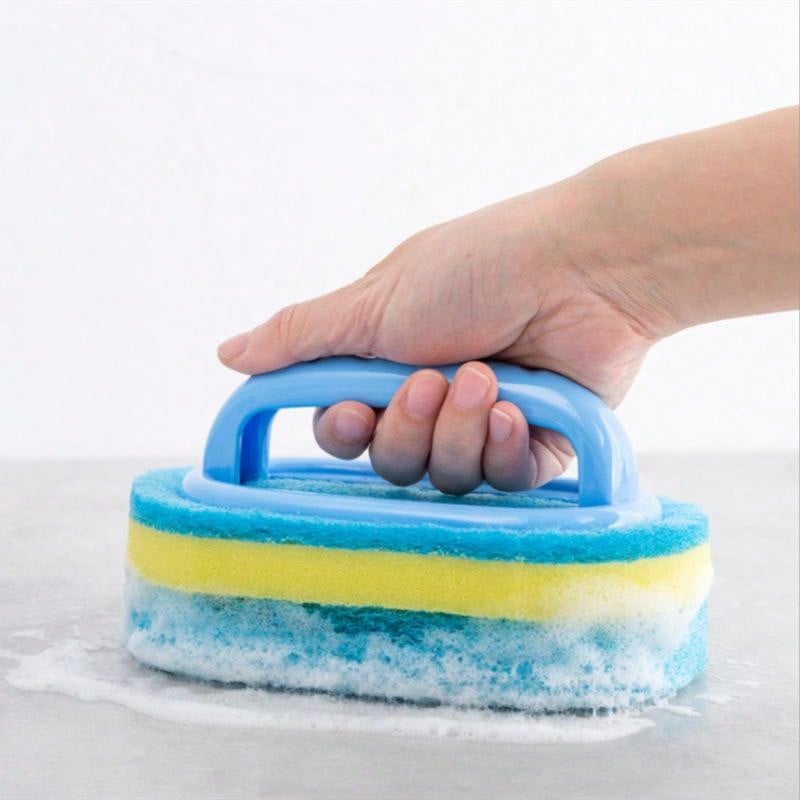 Cleaning Brush Sponge For Scrubbing Pots, Tiles In Kitchen, Removing
