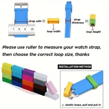 5 Pcs Watch Strap Loops, Silicone 18mm 20mm 22mm Watch Strap Watch Band Black Rubber Watch Loop, Strap Holder Strap Retainer Various Sizes Fittings For Watch Strap - 20MM*5PCS - View 11