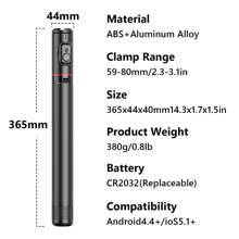 AXNEN 183cm 72-Inch Professional Selfie Stick Stable  Tripod, Portable Travel All-In-One Hidden Design, Extendable Aluminum Alloy Super Long Rod & Cold Shoe Port, 360° Rotation Phone Stand With Wireless Remote Compatible With IPhone And Android Phone Selfies, Video Recording, Vlogging, Live Streaming