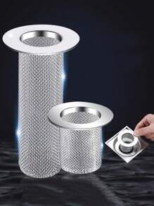 1pc Stainless Steel Drain Cover For Bathroom, With Hair & Debris Catching Function Home Bathroom Decor Fall Decor Back To School