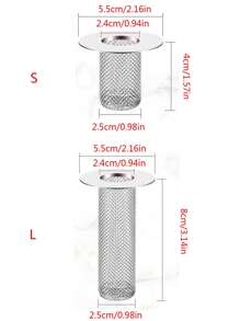 1pc Stainless Steel Drain Cover For Bathroom, With Hair & Debris Catching Function Home Bathroom Decor Fall Decor Back To School