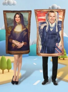 1 Miếng Halloween Mona Lisa Hóa trang Trang phục Vui Viết tháu Đối với Hiệu suất Búp bê - Nhiều màu - Xem 5