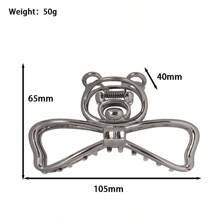 創意可愛卡通小熊設計女合金髮夾,附鏤空蝴蝶&熊形博士 - 彩色 - 查看 10