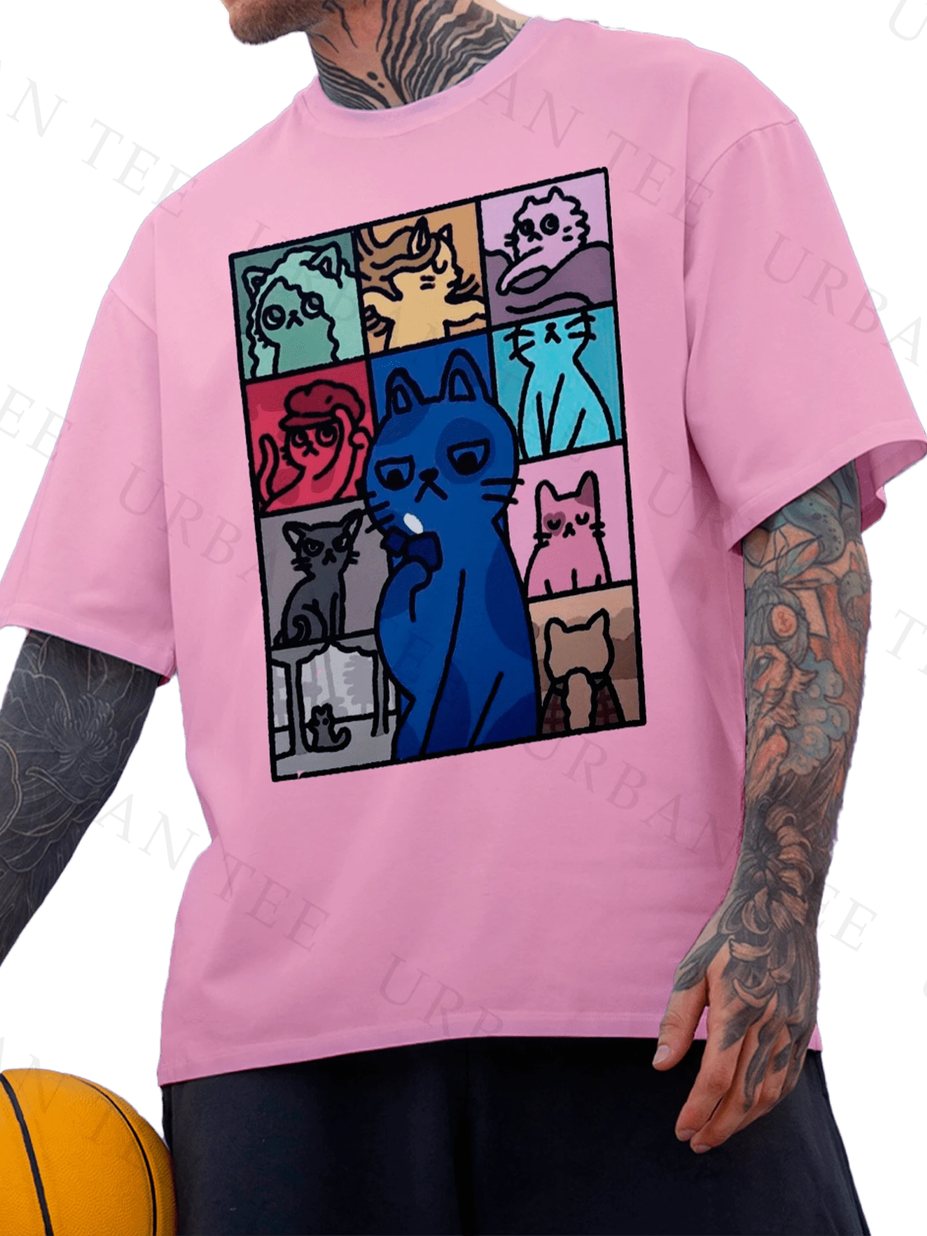 Men T-Shirts - Màu Hồng baby - Xem 1