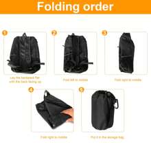 Mochila Viaje Cabina Avion 40x20x25 Ryanair, 20L Mochila Plegable Ultraligera Mochila de Viaje Impermeable Mochila para Trekking Pequeña Mochilas de Senderismo para Hombres Mujeres, Negro - Negro - Ver 6