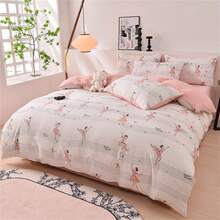 4入組超柔軟純色床上用品套裝（1件床單,1件被套,2件枕套）,適用於四季 - 彩色 - 查看 3