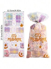 50pcs Star & Moon Patterned Candy Bag, Transparent Opp Self-Adhesive Packaging Bags For Festival Party Favor - Multicolor - View 3