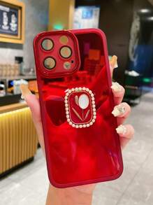 1入多色珍珠手機殼,適用於蘋果/三星/小米/紅米/oppo/vivo - 紅色 - 查看 4