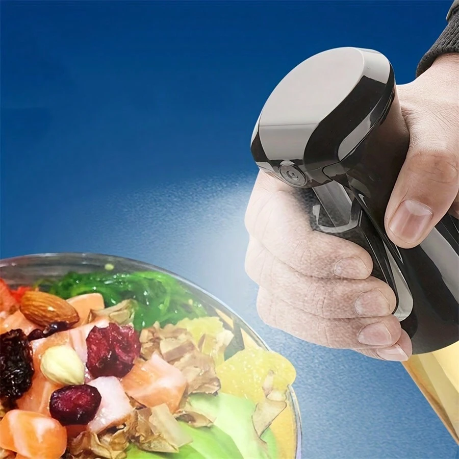 1 件，油喷雾器，厨房油喷雾器，橄榄油喷雾器，创意油喷雾瓶，家用油喷雾器，适用于沙拉烧烤厨房烘焙烤制露营野餐，厨房用品，厨房配件 - 白色 - 查看 1