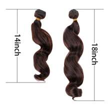 Loose Deep Wave Bundles Synthetic Hair Weave Bundles 6pcs/Pack Bundles Hair Extensions 14 Inch Bundles For Women