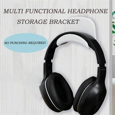 1 件装耳机壁挂挂钩，耳机展示架，适用于电脑和蓝牙耳机，无需钻孔