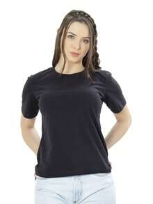 Kit 5 Basic Women's T-Shirts 100% Cotton Perfect Fit - 彩色 - 查看 5