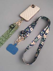 Painted Crossbody Cell Phone Lanyard Strap Adjustable Neck Hanging Rope With Gasket Clip Anti-Lost Universal Phone Case Lanyards Gifts For Mother, Family, Friends, Birthday, Holiday Phone Charm, Phone Chain - Green - View 8