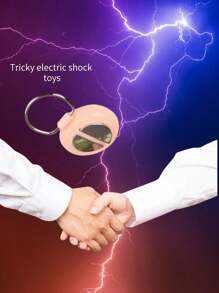 1pc Electric Shock Handshake Gag Toy Prank Shocking Joke Prop, Perfect For Tricking Friends And Family With Random Packaging And Color - Multicolor - View 2