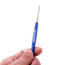 8 Piezas Set De Ganchos De Crochet Pequeños Con Agujas Y Estuches De Tejido De Punto - Azul - Ver 10