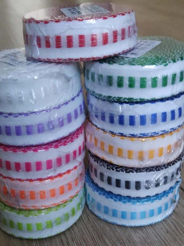 Kit 10 Rolos de 10 metros Passa Fita Falso Cores Diversas