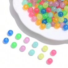 100~500 hạt dạ quang mạnh phát sáng trong bóng tối hạt acrylic rời hạt bi tròn màu kẹo để đánh dấu trang sức vòng cổ vòng tay tự làm - Màu sắc hỗn hợp - Xem 5