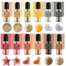 金屬酒精墨水套裝 - 包含12支金屬色酒精墨水,適用於環氧樹脂藝術、繪畫 - 高濃縮閃爍酒精顏料染料,適用於樹脂培養皿製作、 Yupo、碗杯製作 - 每支10毫升 - 10ml/ color - 查看 1