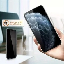 6in1 [3Pcs Purple Screen Glass + 3Pcs Bling Rhinestone Metal Lens] Anti-Blue Light Privacy Screen Protector Compatible With IPhone 15 11 12 13 14 Pro Max Camera Len Protective Glass Compatible With IPhone 15 14 Plus 13 12 Mini - Multicolor - View 6