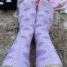 Women Crew Socks - Màu tím hoa cà - Xem 2