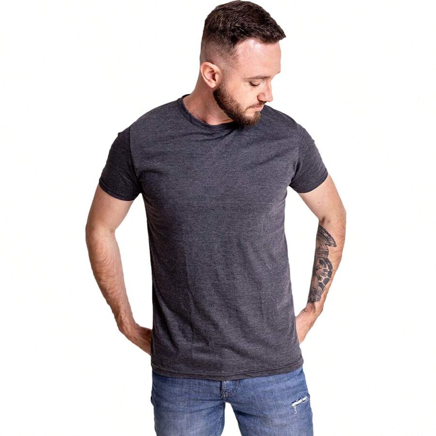 Men T-Shirts - 深灰色 - 查看 1