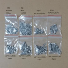 1080入組不銹鋼六角插座螺絲m2/m3/m4蓋,螺母,墊圈。包括3把六角扳手（m2/m3/m4）,總共1080件。 - 銀色 - 查看 4