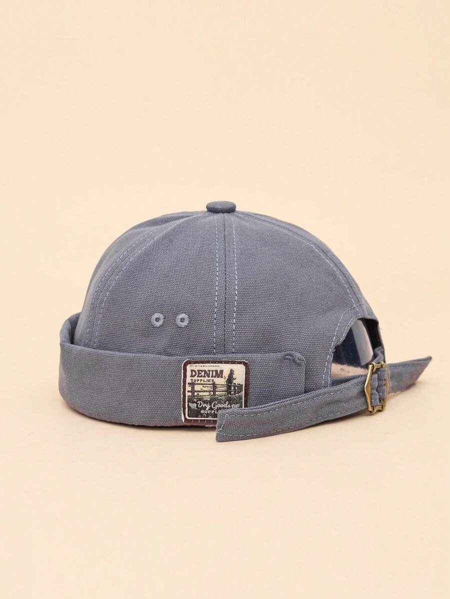 1頂兒童中性牛仔布字母& Y2k風格刺繡棒球帽,適合日常休閒、旅遊、戶外活動 - 灰色 - 查看 1