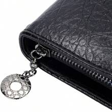 Cartera Estilo Gótico Para Dama Con Cadena Y Diseño Cráneo, Billeteras de cráneo para mujeres, cierre alrededor de la billetera gótica gran capacidad de cartera larga tarjeta de crédito pulsera para mujeres