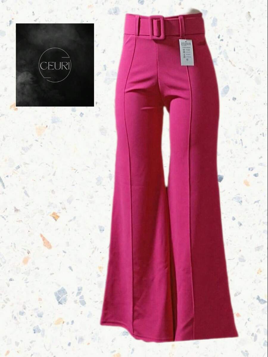Pantalón pata de elefante - Rosa Fucsia - Ver 1