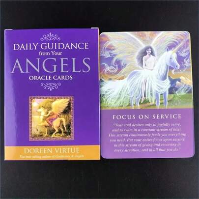 Daily Guidance From Your Angels Oracle Cards, Board Game, Gaming Gift,Family Gathering Entertainment Card Games, Friend Gathering Card Board Games, Holiday Travel Entertainment Games, Couple Card Games Board Games,Couple Cards,Moonology Cards,Board Games For Family,Oracle Cards,Board Games,Labyrinth,Tarot Card Holder,Card Games Friend,Couples Gifts,Tarot Card,Monopoly,Board Games