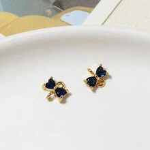 1件/5件/14件装立方氧化锆简约心形和蝴蝶结吊坠耳环手链项链DIY首饰制作材料 - 愛心蝴蝶結吊墜 - 查看 8