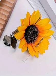 1/2 piezas Accesorios y sujetadores decorativos de cortina de ventana con diseño de girasol - Naranja Quemada - Ver 3