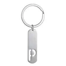 1 Miếng Không giới tính Thiết kế mới Thép không gỉ 26 Dài Vật rủ xuống Móc chìa khóa Với Xu hướng: Cắt giảm Chữ cái Đối với Học sinh Ba lô Đồ trang trí - Bạc - Xem 30