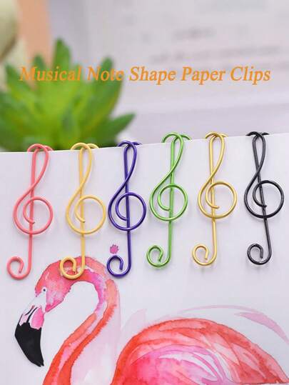 10/30/80 Pcs Music Notes Paper Clips 6 Colors-Mixed, Metal Paper Clips Musical Notes Clips Music Office Accessories For Desk Bookmark Office School Notebook Back To School,Back To School,School Supplies