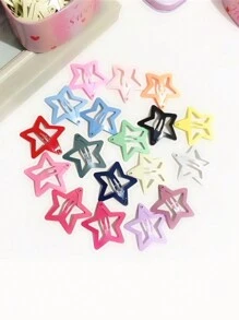 18 Chiếc Màu Sắc Ngẫu Nhiên Kim Loại Ngôi Sao Chụp Kẹp Tóc Thời Trang Nhiều Màu Sắc Ngôi Sao Dễ Thương Tóc Barrettes Kẹp Tóc Phụ Kiện Tóc Cho Bé Gái Người Phụ Nữ trẻ Mới Biết Đi Cho Bé - Nhiều màu - Xem 2