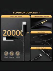 3.5 英尺 USB-C 转 AUX 音频线，Type-C 转 3.5mm 公头耳机音频插孔线/AUX 线/3.5mm 耳机车载音响线，比其他 USB-C 转 3.5mm AUX 音频线兼容性更好，兼容大多数 Type-C 手机：Pixel 4/3/2/XL，兼容三星 Galaxy - 均碼 - 查看 7