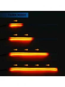 GLANBERT 2入組30/45/60cm柔軟led汽車前燈,薄型條形序列轉向信號drl燈 - 白黃 - 查看 5
