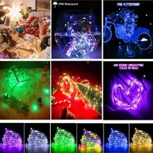 1 String 20 LED 2M Fairy Lights, Battery Powered (Batteries Included) Waterproof Copper Wire Fairy Lights, Suitable For DIY Wedding, Dorm, Bedroom, Christmas, Halloween, Party, Flower Decoration, Birthday, Campus Decoration (Color: Warm White/White/Colorful/Blue/Purple/Pink/Red/Green)