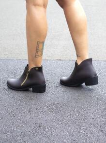 Women Ankle Boots & Booties - Coffee Brown - View 2