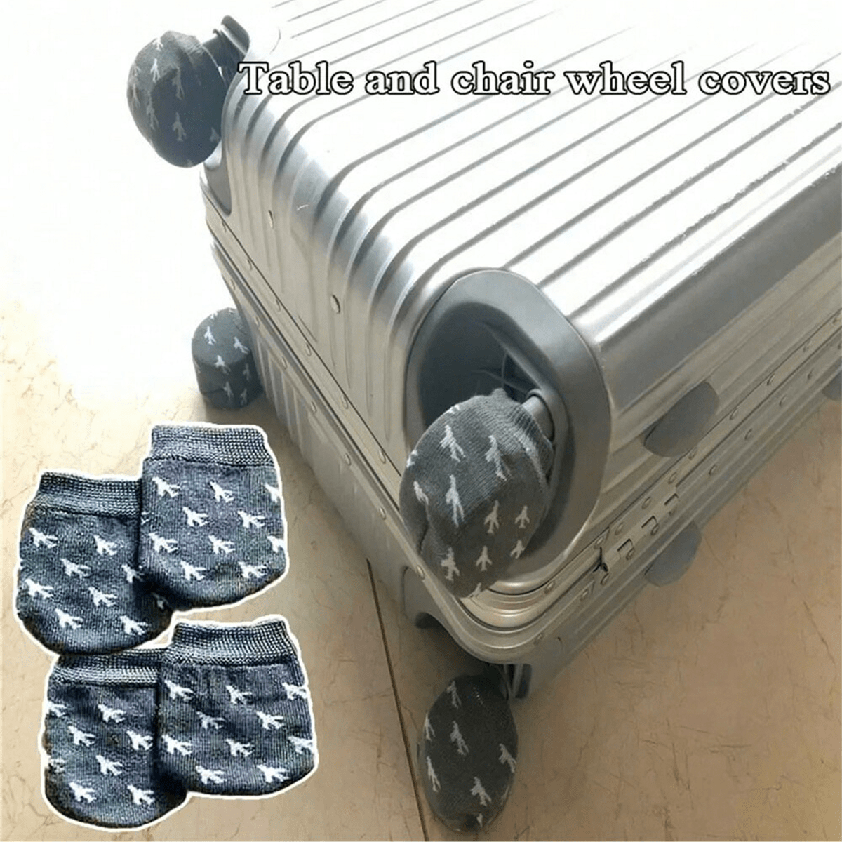 4pcs Luggage Wheels Protector Knitted Wheels Caster Shoes Travel Luggage Suitcase Reduce Noise Wheel Anti Wear Gu Card Cover Luggage Wheel Covers Travel Essentials Travel Organizer For Beach Summer Vacation Back To School