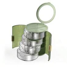 Hộp đồ trang sức Với Ngăn Và Lớp , Dung lượng lớn Đối với Sơn móng tay , Hoa tai , Vòng tay Và Khác Phụ kiện Lưu trữ - màu xanh ô liu - Xem 2