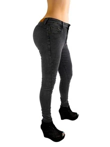 Pantalón Gris Obscuro Stretch para mujer - Gris Oscuro - Ver 3