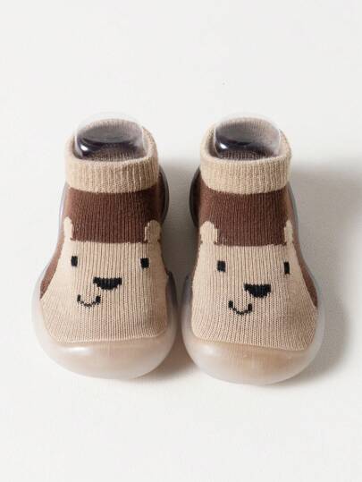 Zapatos Deportivos Infantiles Ligeros Con Calcetines Antideslizantes Y Anti-kick Con Osos De Dibujos Animados, Adecuados Para Todas Las Estaciones