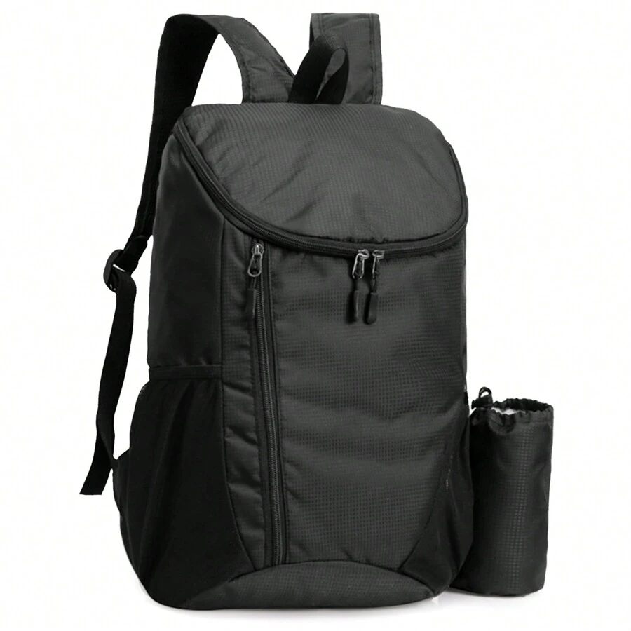 Mochila Viaje Cabina Avion 40x20x25 Ryanair, 20L Mochila Plegable Ultraligera Mochila de Viaje Impermeable Mochila para Trekking Pequeña Mochilas de Senderismo para Hombres Mujeres, Negro - Negro - Ver 1