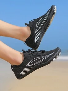 2024 Men Water Shoes Beach Shoes Outdoor Wading Five-Finger Shoes - Black - View 4