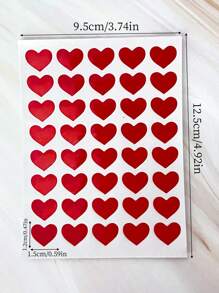 1 Paquete/10 Piezas Pegatinas De Recompensa En Forma De Corazón Rojo, Pegatinas De Voto Y Elogio De Amor Escolar