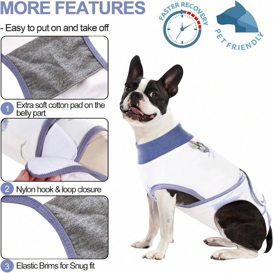 Dog Recovery Suit, Post Surgery Wear, Soft And Breathable , Suitable For Both Male And Female