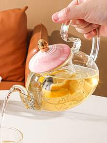 Sang trọng Tiếng Anh Phong cách Ly Hoa Ấm pha trà Với Gốm sứ Ấm áp hơn , Một Ấm pha trà Với Một Ấm áp hơn - Hồng - Xem 2