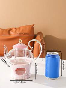 Sang trọng Tiếng Anh Phong cách Ly Hoa Ấm pha trà Với Gốm sứ Ấm áp hơn , Một Ấm pha trà Với Một Ấm áp hơn - Hồng - Xem 3