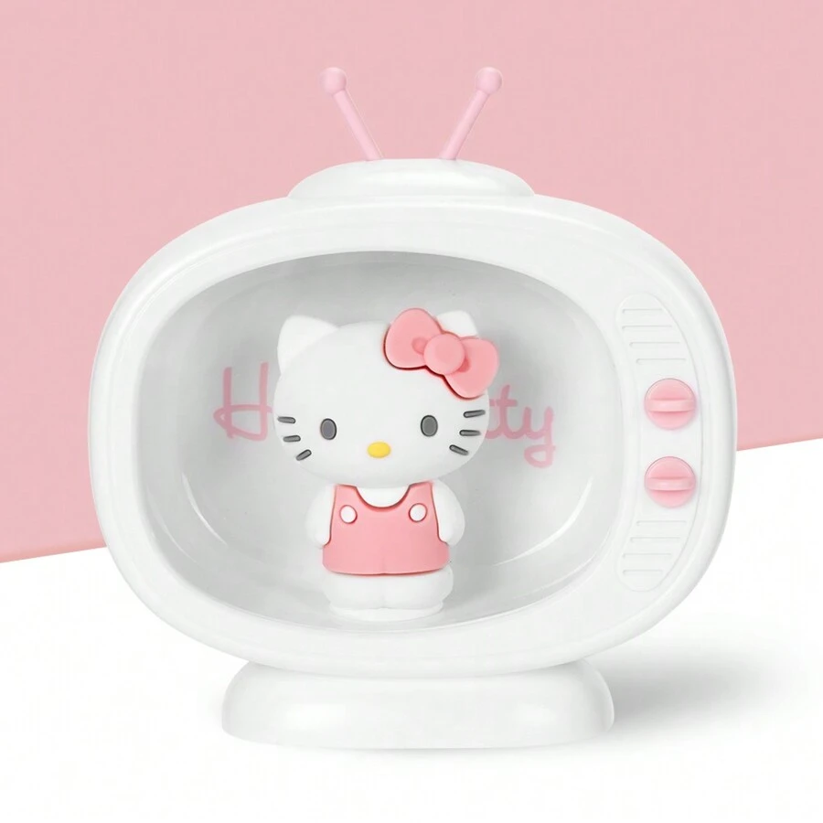Miniso 三丽鸥 Hello Kitty 电视机造型桌面摆件，家居装饰品，生日礼物，型号：IM-7017（1 件装）